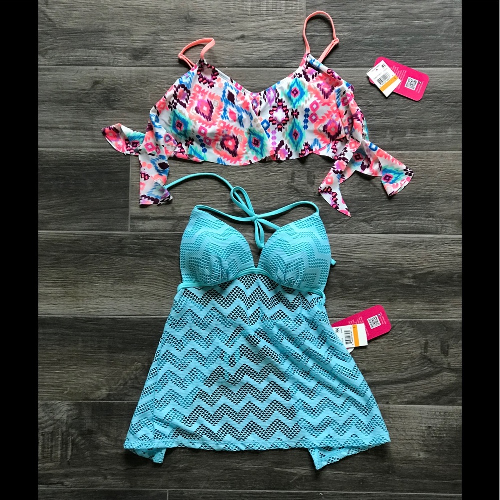 NWT lot of Hula Honey bikini tops